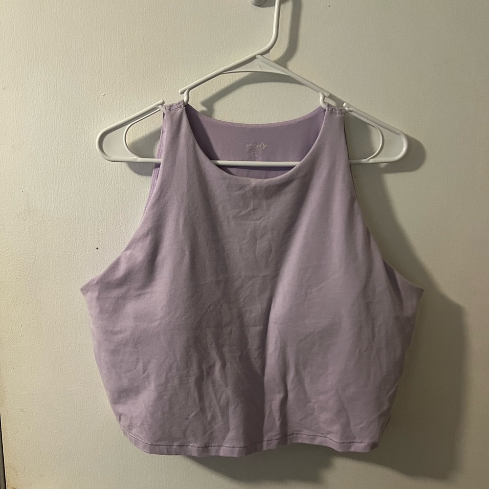 Old Navy Purple Boxy Crop Tank Top